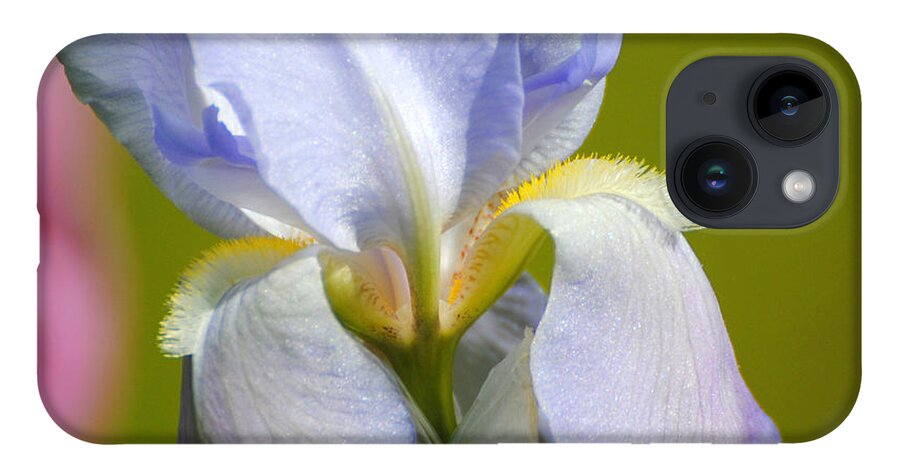 Beautiful Iris iPhone 14 Case featuring the photograph Lilac Blue Iris Flower III by Jai Johnson