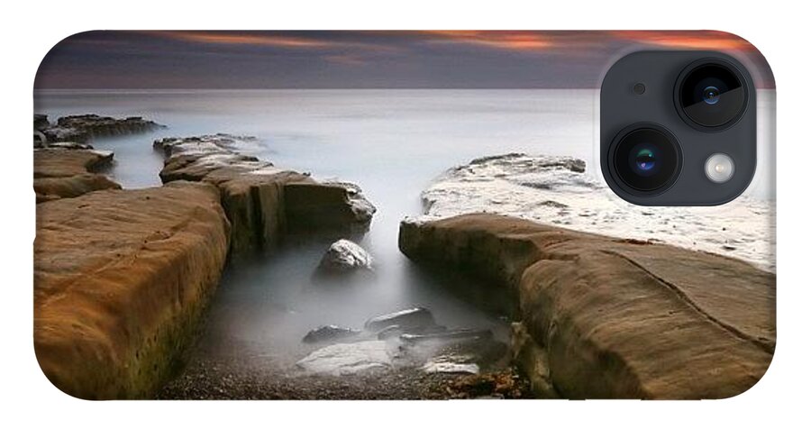  iPhone 14 Case featuring the photograph Long Exposure Sunset At A San Diego by Larry Marshall