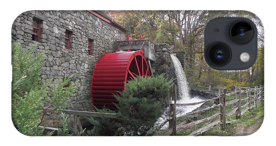 Longfellow iPhone 14 Case featuring the photograph Longfellow Grist Mill x1 by Kim Galluzzo