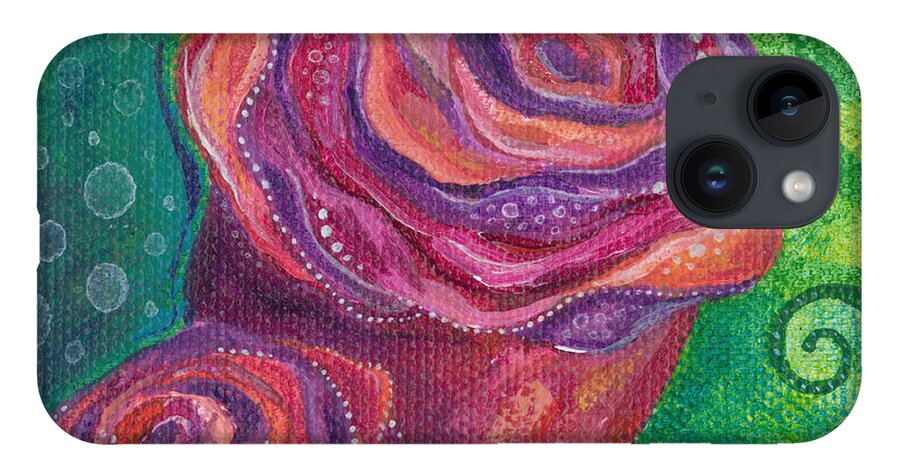 Floral iPhone 14 Case featuring the painting Love by Tanielle Childers