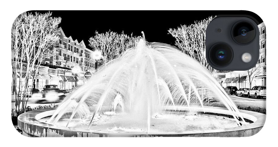 Market Common iPhone 14 Case featuring the photograph Market Common Fountain Infrared by Bill Barber