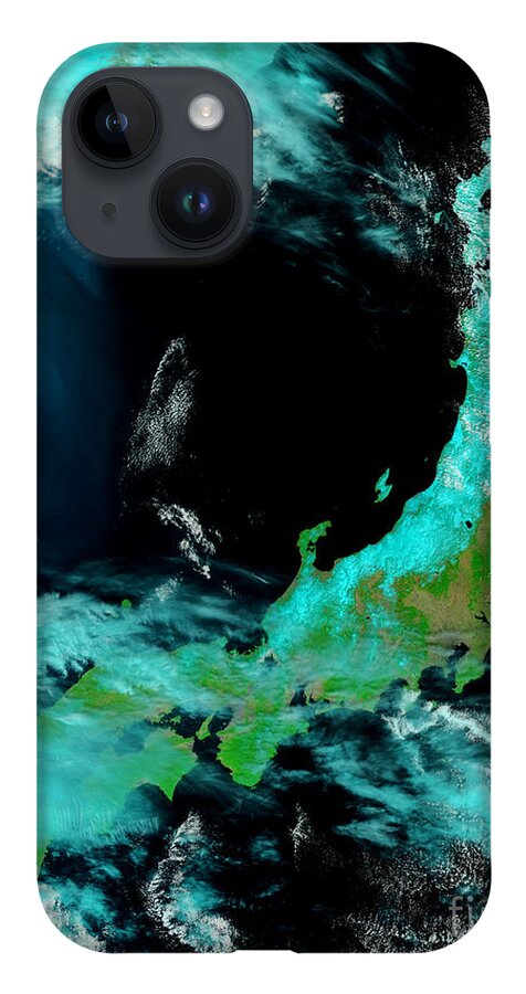 Japan iPhone 14 Case featuring the photograph Northeastern Japan After Tsunami by National Aeronautics and Space Administration