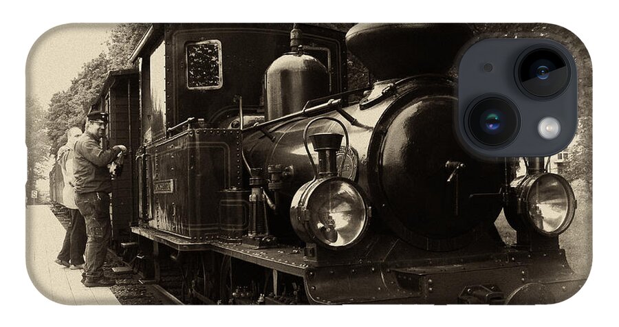 Aged iPhone 14 Case featuring the photograph Old Train Sweden by Stelios Kleanthous