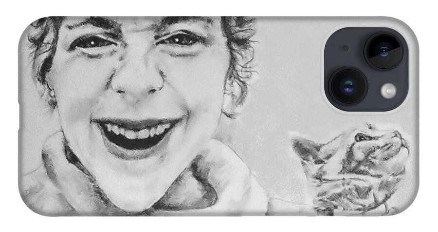 Portrait iPhone 14 Case featuring the drawing Randolph And Marmalade by Rory Siegel