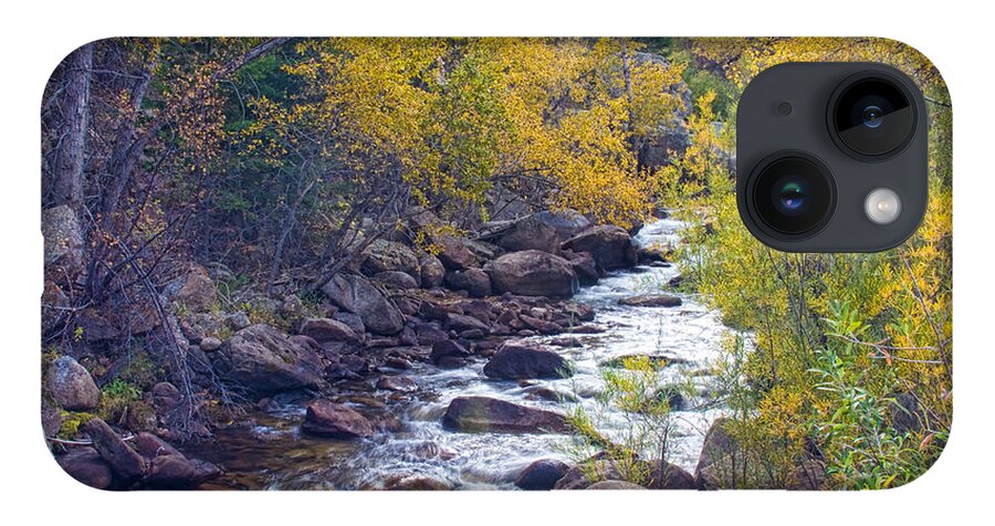 Autumn iPhone Case featuring the photograph St Vrain Canyon and River Autumn Season Boulder County Colorado by James BO Insogna