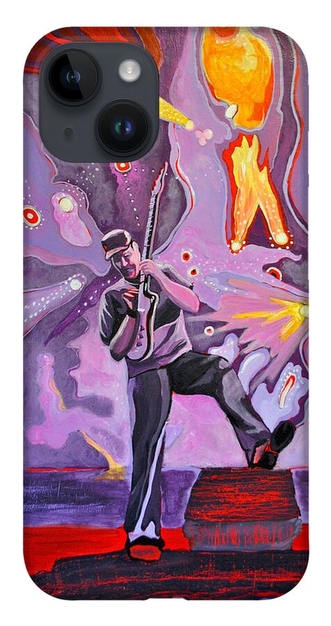 Umphrey's Mcgee iPhone 14 Case featuring the painting The Big Blowout by Patricia Arroyo