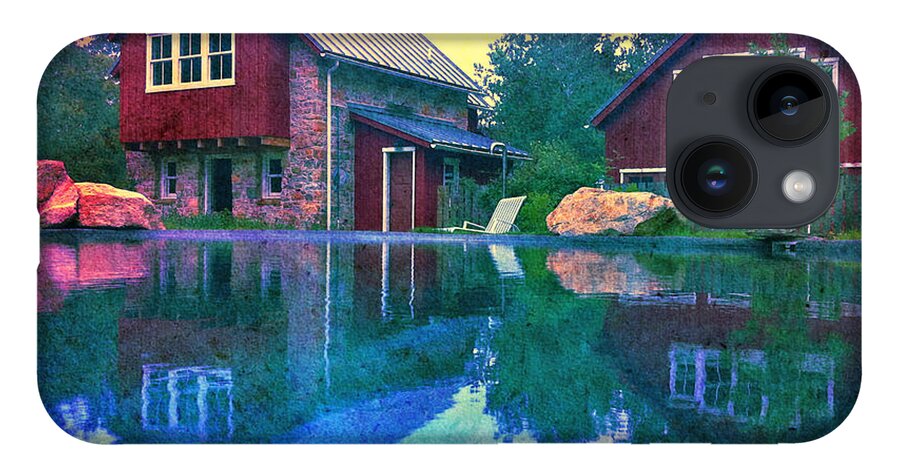 Pool iPhone 14 Case featuring the photograph The Guest Cottage by Kevyn Bashore
