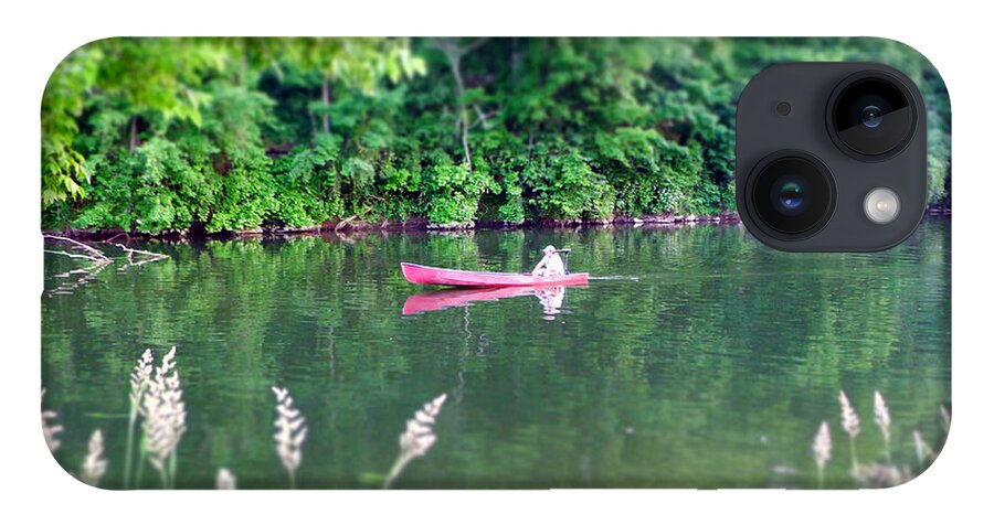 Brandywine River iPhone Case featuring the photograph The red canoe by Richard Reeve