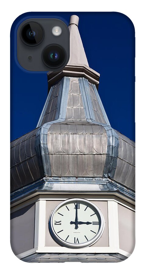 Architecture iPhone 14 Case featuring the photograph Three O'Clock in Boerne by Ed Gleichman