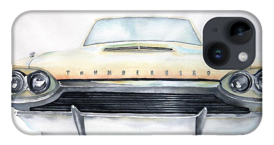 Car iPhone Case featuring the painting Thunderbird by Ruth Kamenev