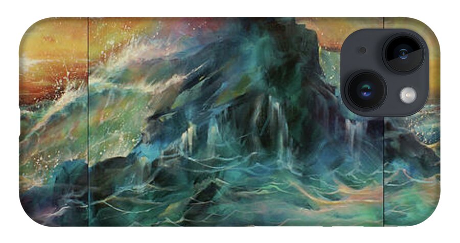 Seascape iPhone 14 Case featuring the painting ' Seascape ' by Michael Lang