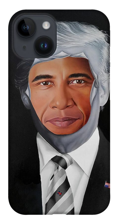 President iPhone 14 Case featuring the painting 45's Obsession by Vic Ritchey