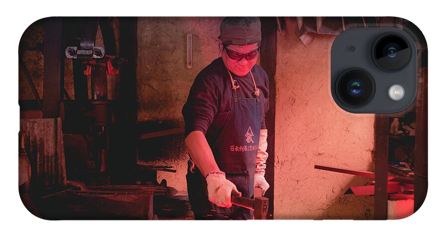 Blacksmith iPhone 14 Case featuring the photograph 4th Generation Blacksmith, Miki City Japan by Perry Rodriguez