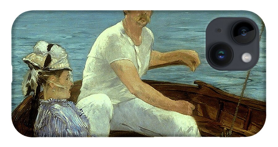 Boating iPhone 14 Case featuring the painting Boating #1 by MotionAge Designs