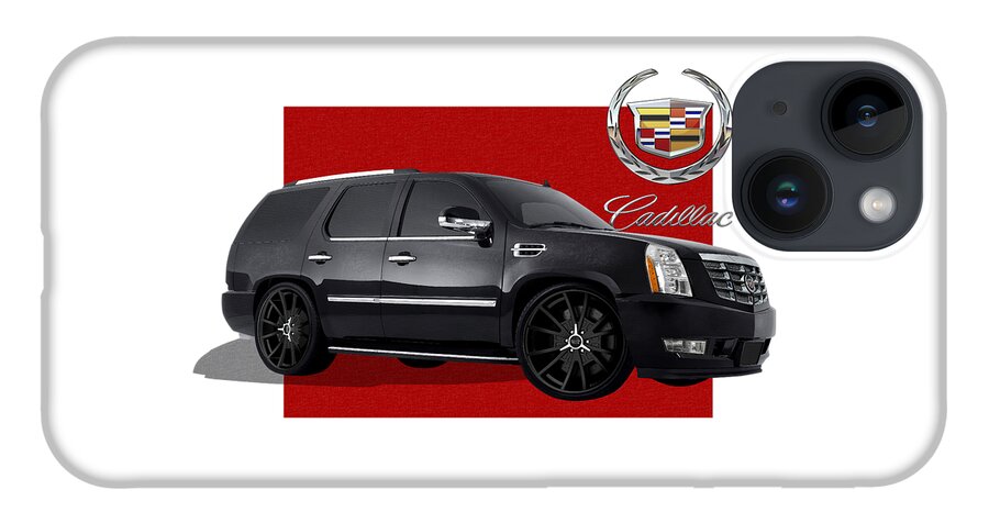 �cadillac� By Serge Averbukh iPhone Case featuring the photograph Cadillac Escalade with 3 D Badge by Serge Averbukh
