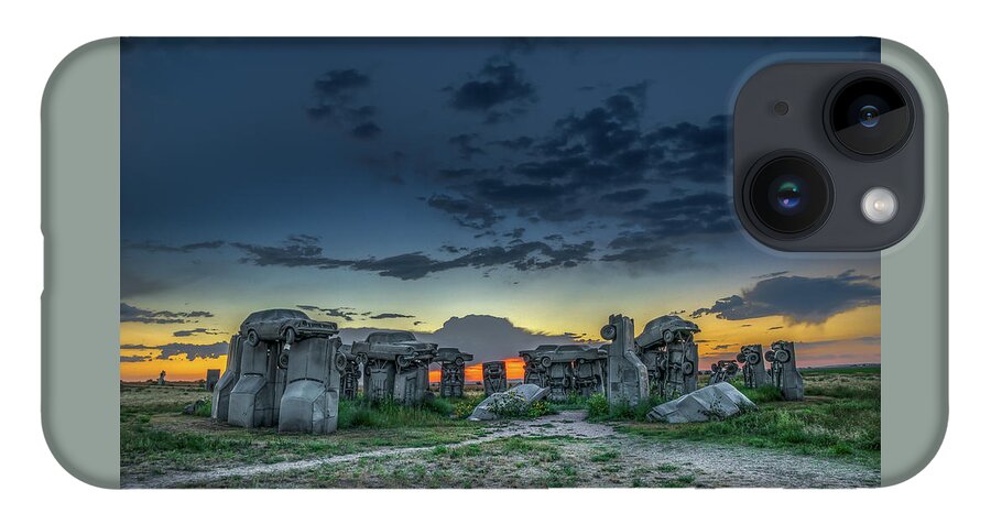 Alliance iPhone 14 Case featuring the photograph Carhenge by John Strong