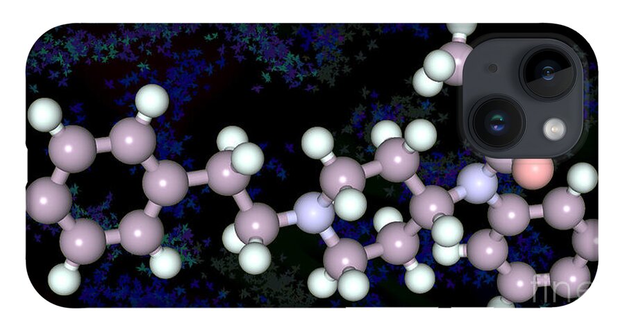 Fentanyl iPhone 14 Case featuring the photograph Fentanyl, Molecular Model #1 by Scimat