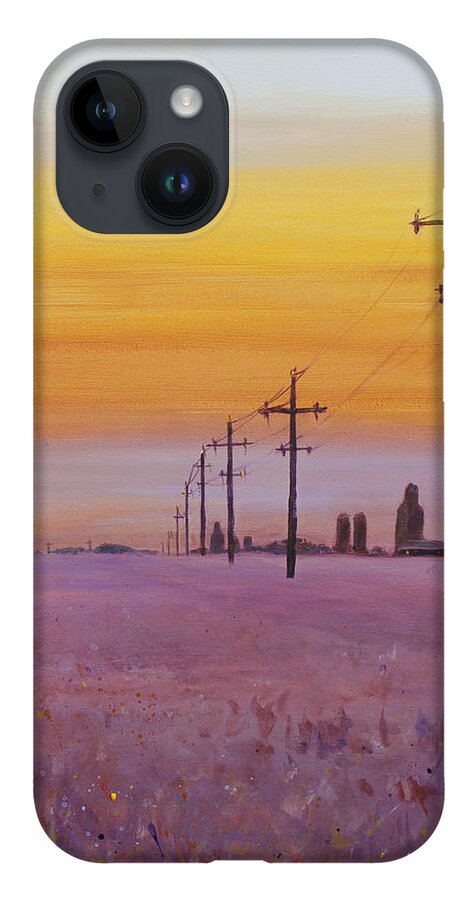 Prairie iPhone 14 Case featuring the painting Glow #2 by Ruth Kamenev