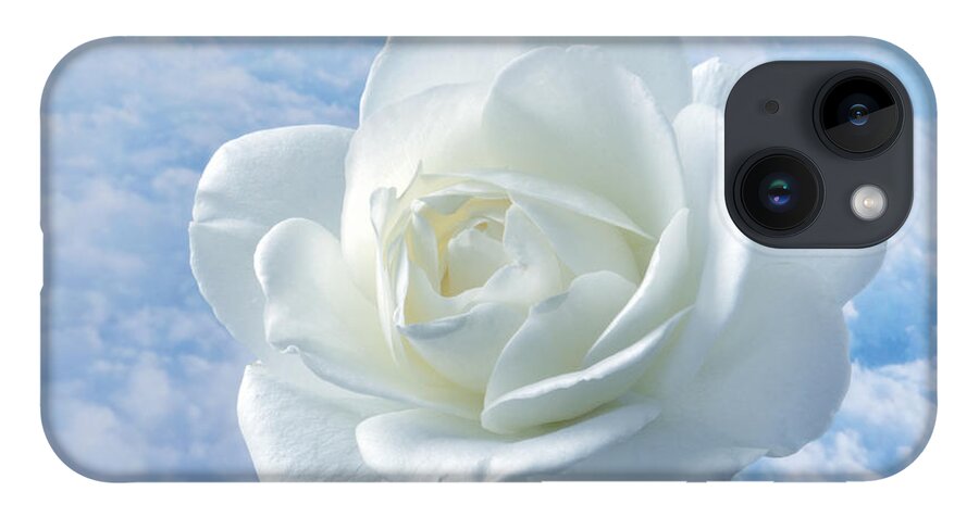 Rose iPhone 14 Case featuring the photograph Heavenly White Rose. by Terence Davis