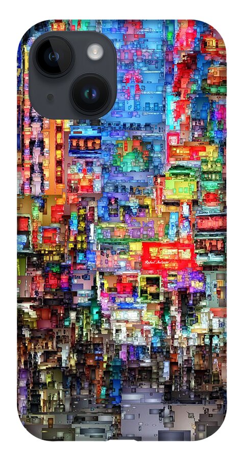 Rafael Salazar iPhone Case featuring the digital art Hong Kong City Nightlife by Rafael Salazar