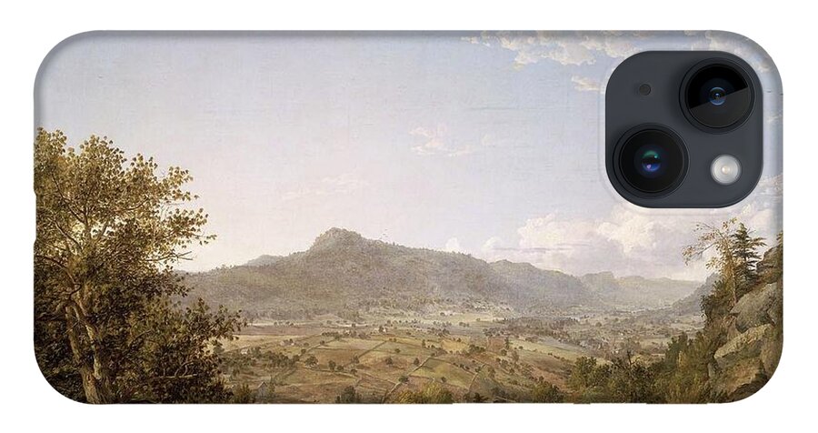 Schatacook Mountain iPhone Case featuring the painting Housatonic Valley by MotionAge Designs