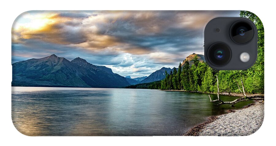 Glacier National Park iPhone 14 Case featuring the photograph Lake McDonald Glacier National Park #1 by Donald Pash