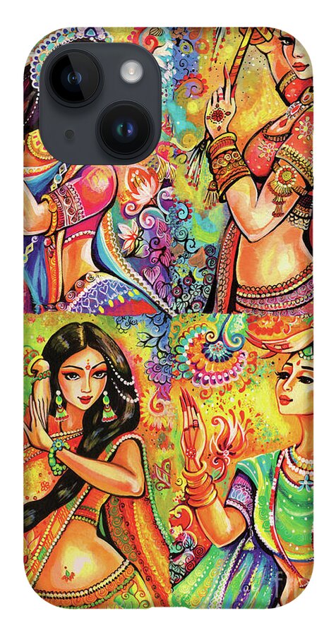 Bollywood Dancer iPhone 14 Case featuring the painting Magic of Dance by Eva Campbell