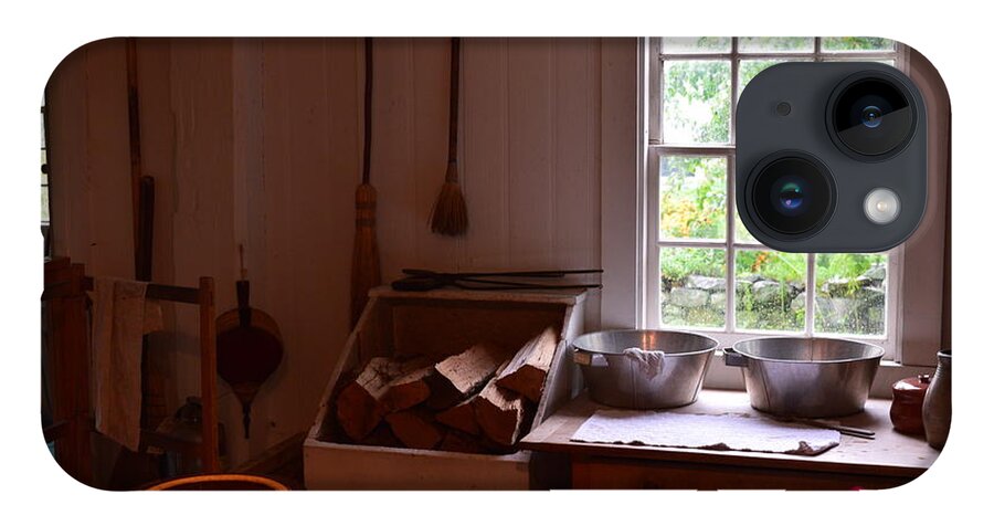 Mystic Seaport iPhone 14 Case featuring the photograph Morning in the Kitchen by Leslie M Browning