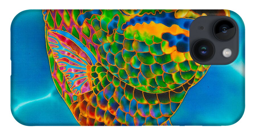 Diving iPhone Case featuring the painting Queen Parrotfish by Daniel Jean-Baptiste