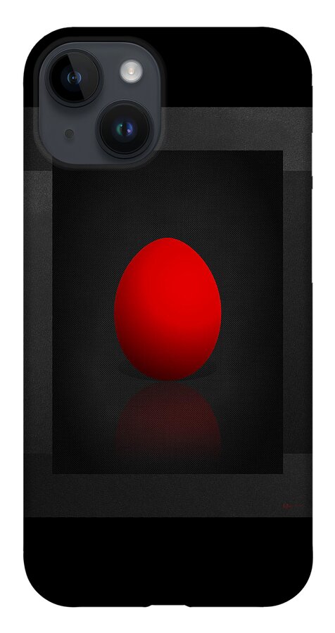 �red On Black� Collection By Serge Averbukh iPhone Case featuring the photograph Red Egg on Black Canvas by Serge Averbukh