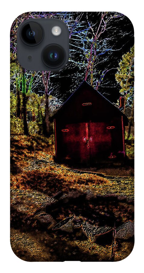 Red iPhone 14 Case featuring the photograph Red Shed by Randy Sylvia