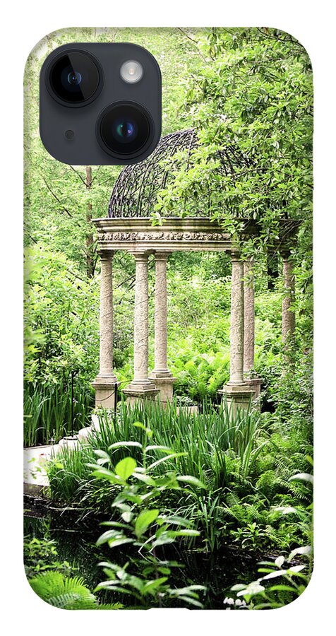 Gazebo iPhone 14 Case featuring the photograph Serenity Garden #1 by Trina Ansel