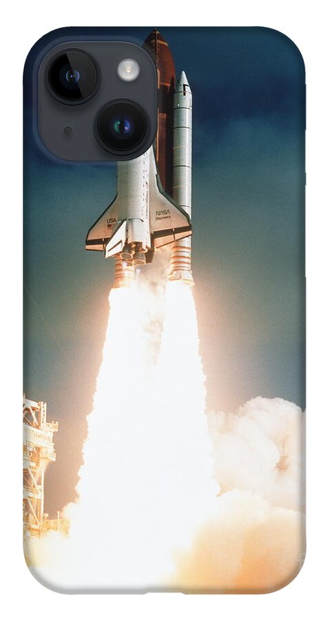 Space Telescopes iPhone Case featuring the photograph Space Shuttle Launch by NASA Science Source