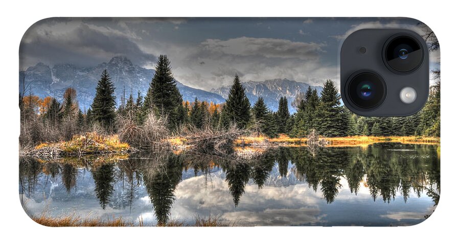 Teton iPhone 14 Case featuring the photograph Teton Beaver Pond by David Armstrong