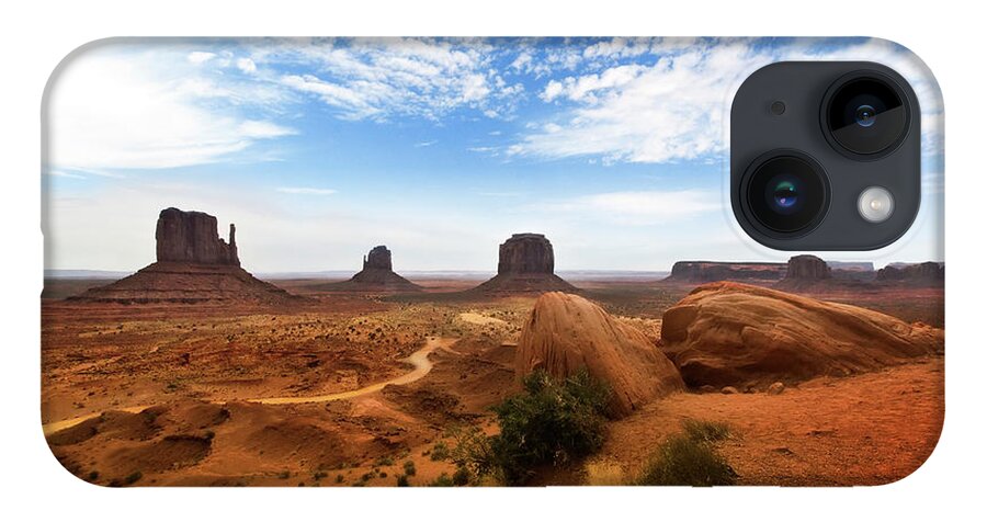 Monument Valley iPhone 14 Case featuring the photograph Thin Line #1 by Micah Offman