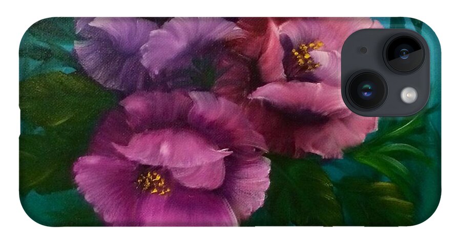 Poppies iPhone Case featuring the painting Three's Company by Marlene Little