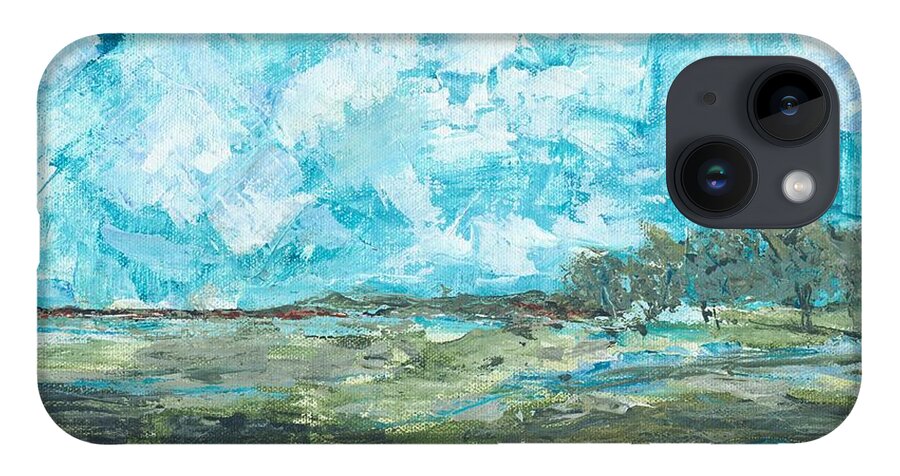 Landscape iPhone 14 Case featuring the painting Toward Pinckney Island by Kathryn Riley Parker