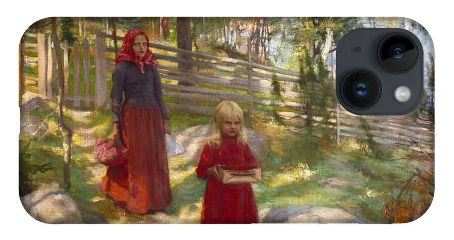 Albert Edelfelt iPhone Case featuring the painting Wild Strawberries by Albert Edelfelt