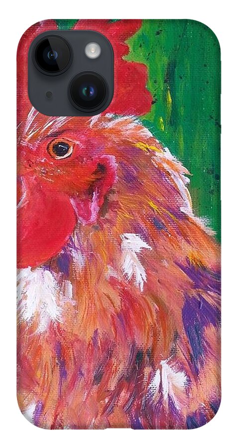 Trouble Two iPhone 14 Case featuring the painting #14 Trouble Two #14 by Cheryl Nancy Ann Gordon