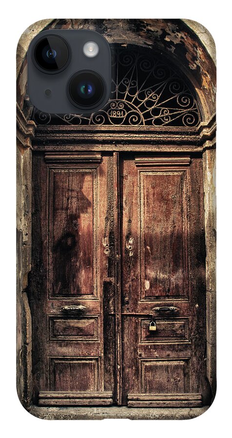 Ancient iPhone 14 Case featuring the photograph 1891 Door Cyprus by Stelios Kleanthous