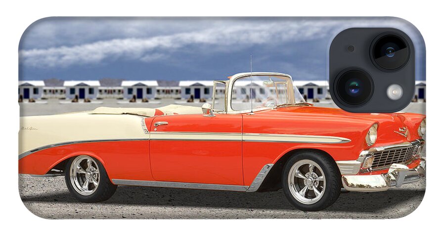 1956 Chevy iPhone 14 Case featuring the photograph 1956 Chevrolet Belair Convertible by Mike McGlothlen