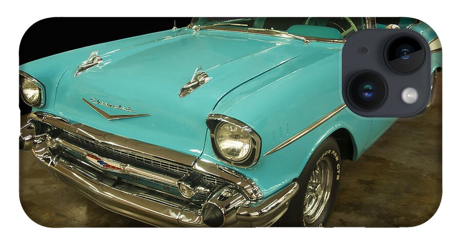 Chevrolet iPhone 14 Case featuring the photograph 1957 Chevrolet 210 by Flees Photos