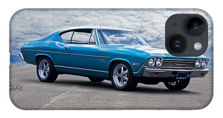 Automobile iPhone 14 Case featuring the photograph 1969 Chevelle Malibu 307 by Dave Koontz