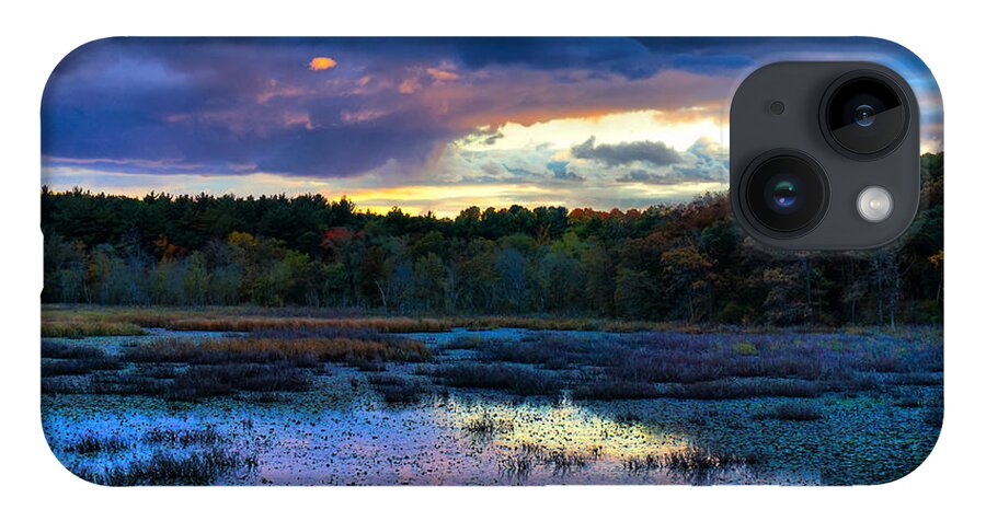 Sunset iPhone 14 Case featuring the photograph Colorful Autumn Sunset by Lilia D