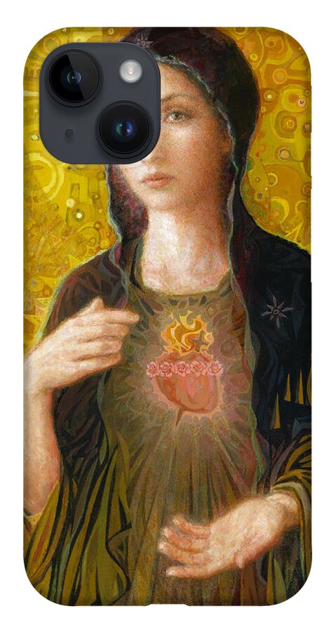 Mary iPhone Case featuring the painting Immaculate Heart of Mary by Smith Catholic Art