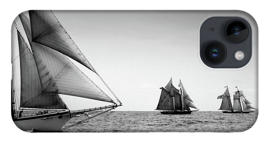 Windjammers iPhone 14 Case featuring the photograph Schooner Race by Fred LeBlanc
