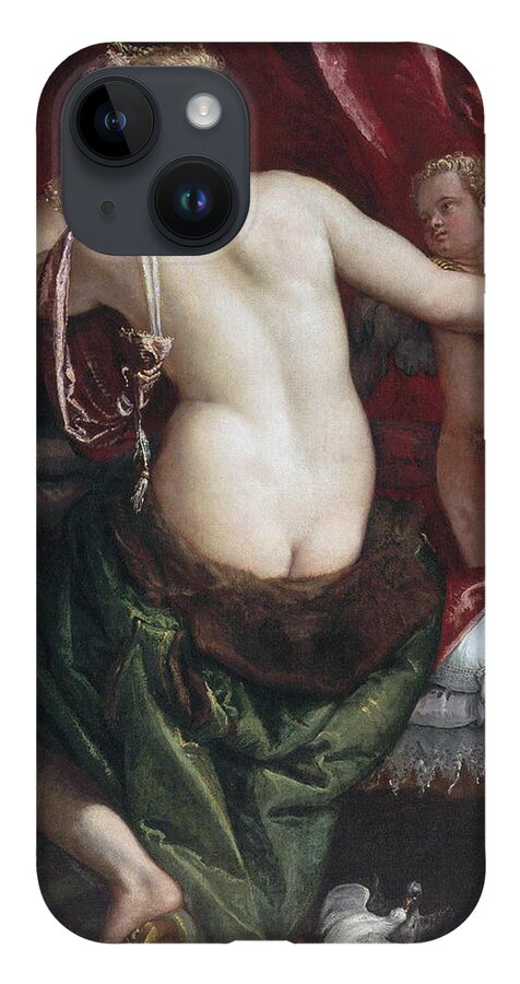 Paolo Veronese iPhone Case featuring the painting Venus with a Mirror by Paolo Veronese