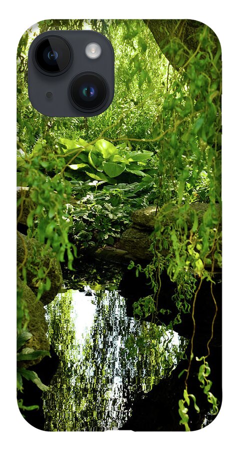 Spanish Moss iPhone 14 Case featuring the photograph 2016 July at the Garden Afernoon Memories by Janis Senungetuk