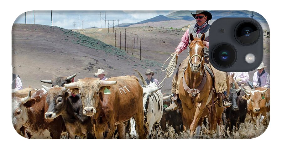 Reno iPhone 14 Case featuring the photograph 2016 Reno Cattle Drive 8 by Rick Mosher