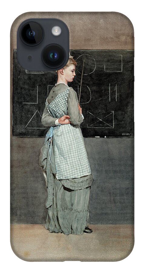 Winslow Homer iPhone 14 Case featuring the drawing Blackboard #6 by Winslow Homer